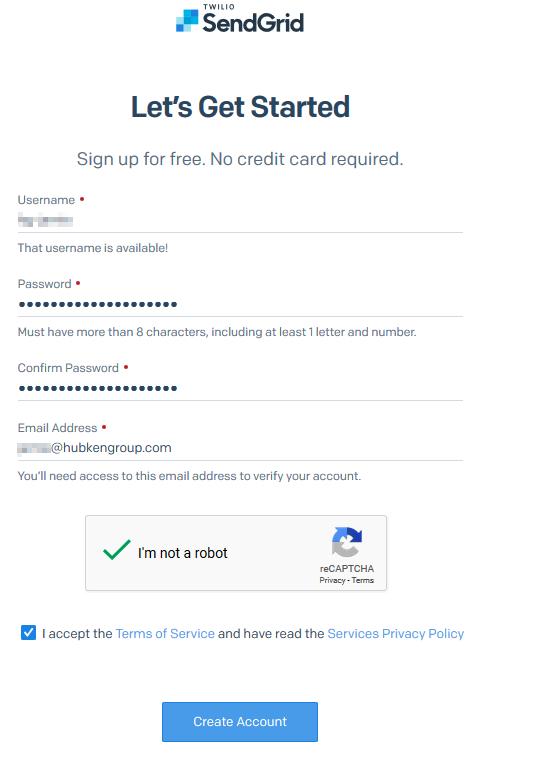 SendGrid login